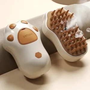 3-in-1 Electric Pet Grooming Brush – Steam, Spray & Massage for Dogs & Cats