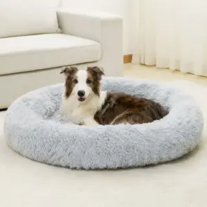 Long Plush Pet Bed — Cozy Soft Cushion Sofa for Dogs & Cats