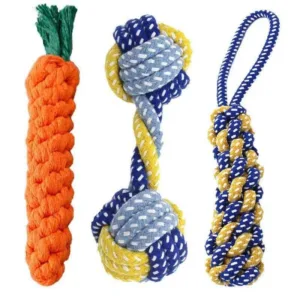 Durable Carrot Knot Rope Chew Toy – Bite-Resistant Dental Toy for Puppies
