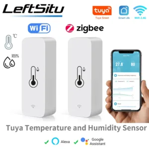 Pet Smart Temp & Humidity Monitor — WiFi/Zigbee Hygrometer (Tuya App, Alexa/Google Home)