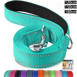 Reflective Dog & Cat Harness Leash – Durable Walking & Training Lead (1.2/1.5/1.8m)