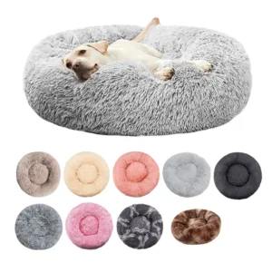 Cozy Plush Round Pet Bed – Warm, Washable Dog & Cat Sofa for All Sizes