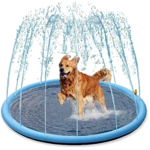 Summer Dog Splash Pad — Inflatable Cooling Sprinkler Pool Mat for Pets (59" / 67")